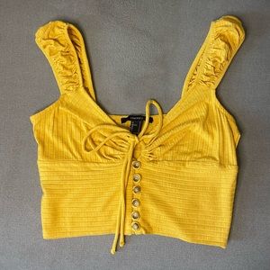 Forever 21 yellow crop never worn